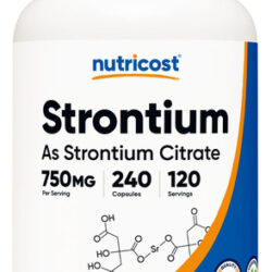 Suplemento Nutricost Citrato De Estrôncio 750 Mg 240 Cápsula