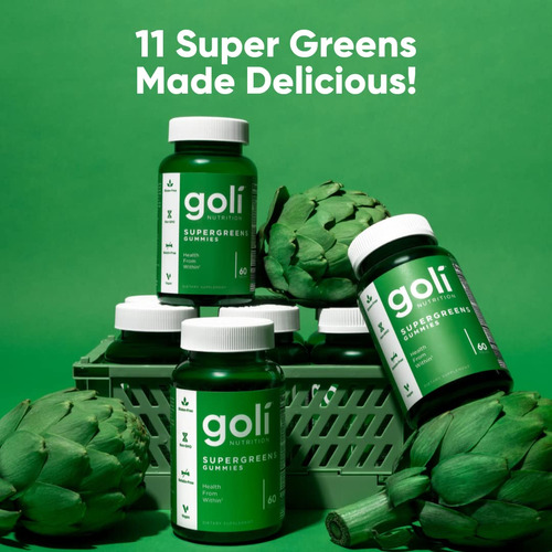Supergreens Gummy Goli 60 Unidades Com Vitaminas Essenciais - Imagem 6