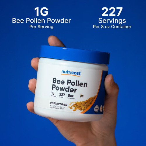 Pólen De Abelha Em Pó Nutricost 227 Porções 227 Ml Sem Glúte - Imagem 9