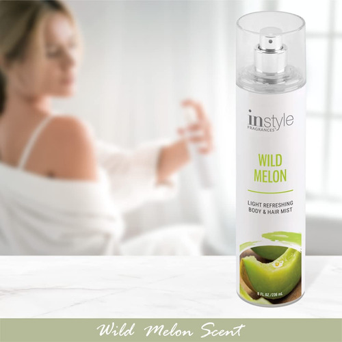 Body & Hair Mist Instyle Fragrances Wild Melon Scent 240 Ml - Imagem 4