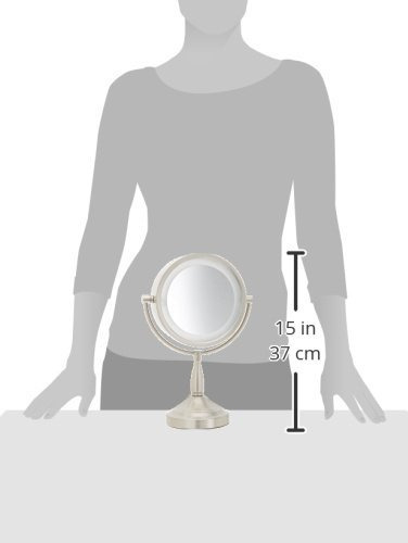 Espelho De Maquiagem Jerdon Lighted Tabletop Com Ampliação D - Imagem 6