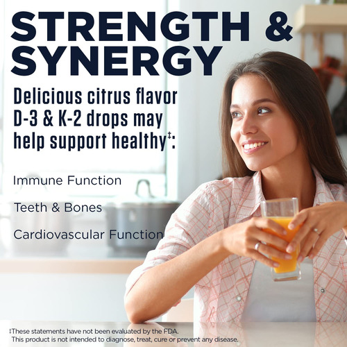 Suplemento Kal D3 K2 Dropins 125mcg/500mcg Líquido 60 Serv - Imagem 3