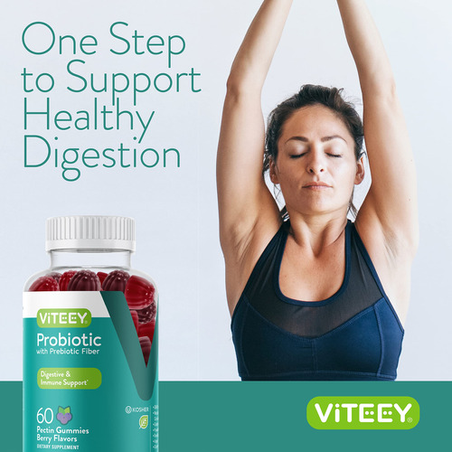 Gummies Viteey Probiotics Plus Prebiotics Fiber 2 Meses - Imagem 6