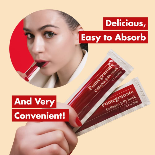 Suplemento De Colágeno Freshbell Pomegranate Jelly 20g X 30 - Imagem 4