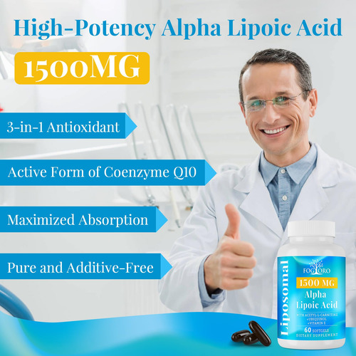 Suplemento De Ácido Alfa Lipóico Fogoro 1500 Mg Lipossomal 1 - Imagem 4