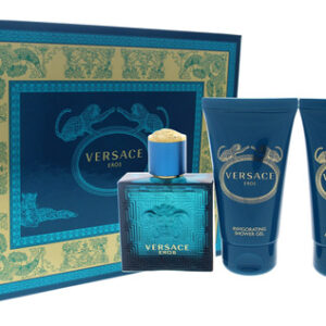 Versace Eros By Versace Para Homens - Conjunto De Presente D
