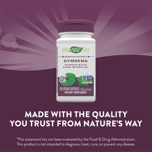 Suplemento: Cápsulas Nature's Way Gymnema 500 Mg (60 Unidade - Imagem 3