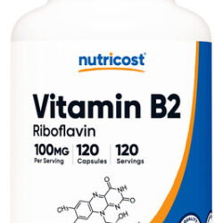Suplemento Nutricost Vitamina B2 (riboflavina) 100mg 120 Cáp