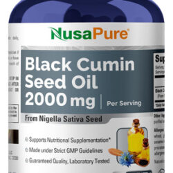 Suplemento De Óleo De Semente Preta Nusapure 2000 Mg 180 Cáp