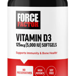 Suplemento De Vitamina D Force Factor D3 5000 Ui 120 Cápsula