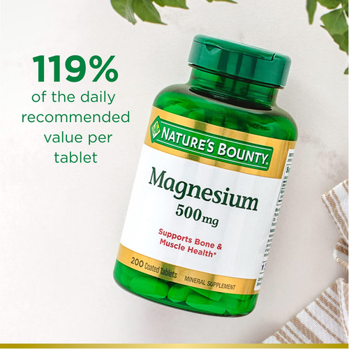 Suplemento Nature's Bounty Magnésio 500 Mg 400 Comprimidos - Imagem 4