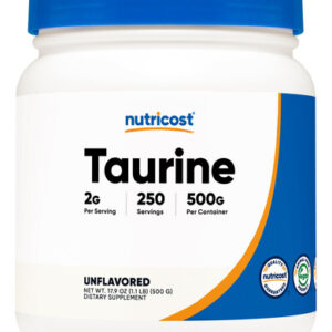 Taurina Em Pó Nutricost 500g - 250 Porções