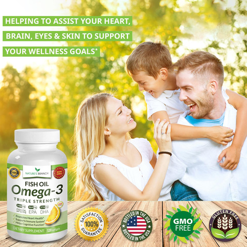 Suplemento De Óleo De Peixe Ômega 3 Nature"s Branch 2400 Mg - Imagem 6