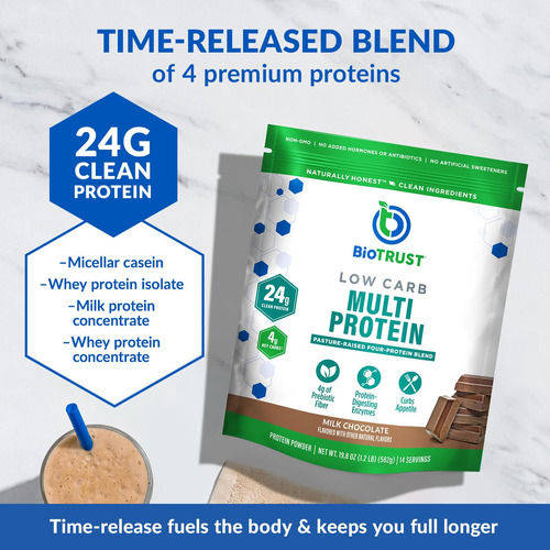 Proteína Em Pó Biotrust Low Carb Whey & Casein Chocolate 3-p - Imagem 3