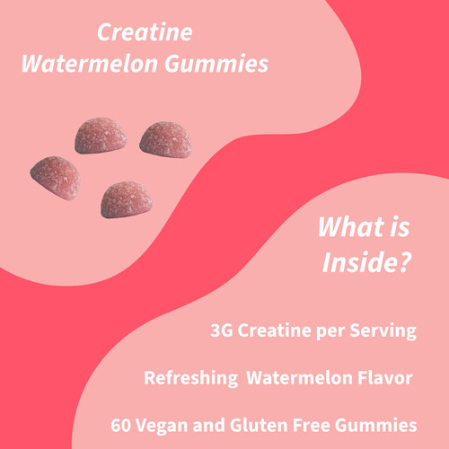 Gomas De Creatina Com Sabor De Melancia Bizi 1000 Mg 60 Quil - Imagem 2