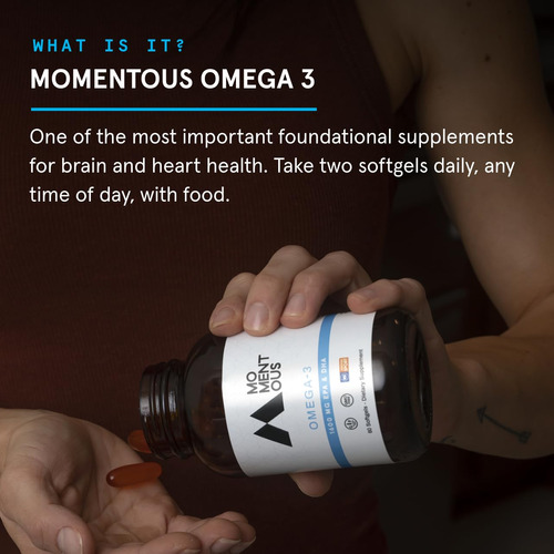 Suplemento Momentous Omega-3 De 1500 Mg De Óleo De Peixe Diá - Imagem 4
