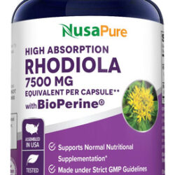 Suplemento Nusapure Rhodiola Rosea 7.500 Mg 180 Cápsulas