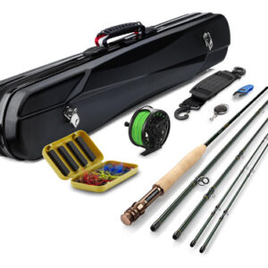 Kit Inicial Combinado De Vara E Molinete De Pesca Com Mosca