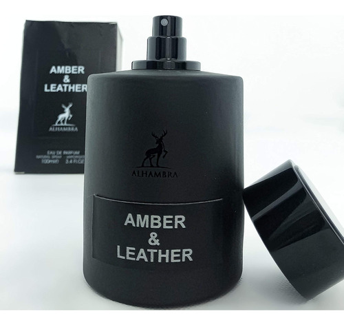 Perfume Alhambra Amber & Leather Eau De Parfum 100ml Para Ho - Imagem 6