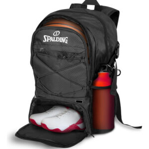Mochila De Basquete Spalding Black Com Compartimentos Para B