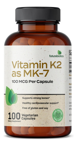 Supplement Futurebiotics Vitamin K2 As Mk-7 100mcg - Imagem 3