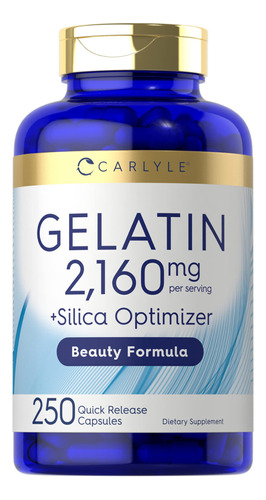Suplemento Carlyle Gelatin + Silica Optimizer 250 Cápsulas