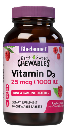 Suplemento Bluebonnet Nutrition Earth Sweet Vitamin D3 1000