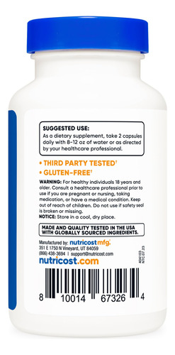 Suplemento Nutricost Quercetina 1000mg 120 Cápsulas - Imagem 5