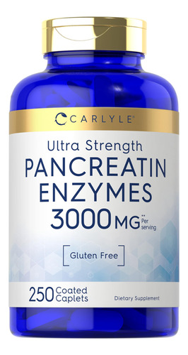 Suplemento Carlyle Pancreatin Digestive Enzymes 3000 Mg 250
