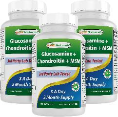 Suplementos Best Naturals Glucosamina Condroitina Msm 180 Ca - Imagem 2