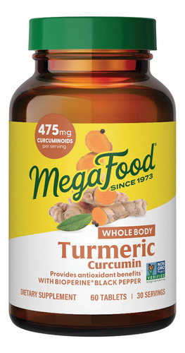 Suplemento Megafood Turmeric Curcumin Extra Strength 60 Comp