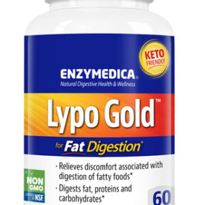Suplemento Enzymedica Lypo Gold Lipase Enzyme 60 Cápsulas