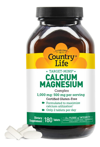 Suplemento Complexo De Cálcio E Magnésio Country Life 1000 M