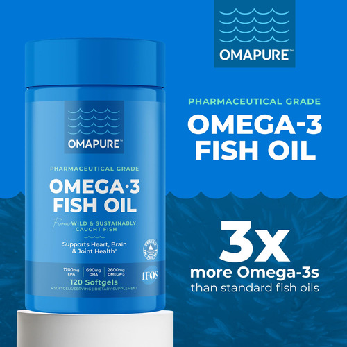 Suplemento De Óleo De Peixe Ômega-3 De Grau Farmacêutico Oma - Imagem 3