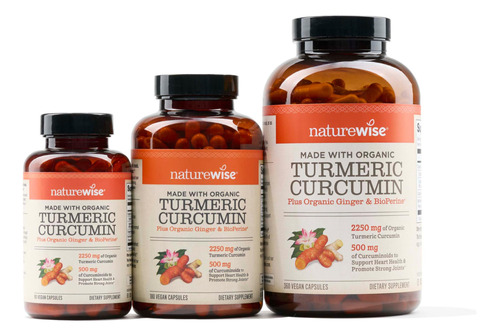 Suplemento Naturewise Curcumina Cúrcuma 2250mg 95% Curcumino - Imagem 2