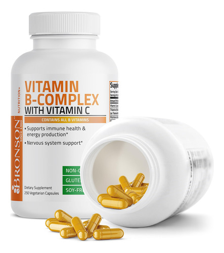 Suplemento Do Complexo De Vitamina B Bronson Com Vitamina C - Imagem 5