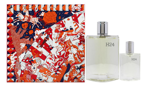 Conjunto De Presente Perfume Hermes H24 Para Homens, 100 Ml Edt Spray, 2 Peças
