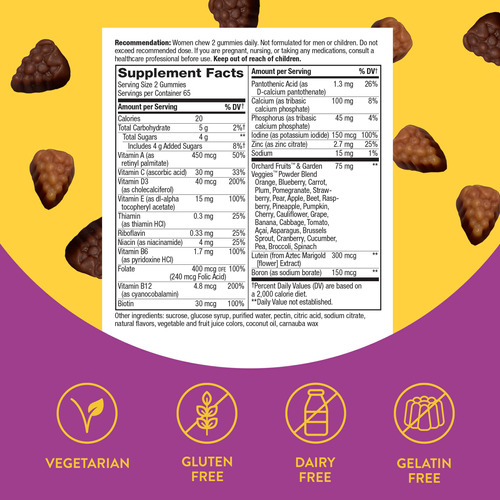 Multivitamínico Nature's Way Alive! Gomas Femininas Com Mais - Imagem 5