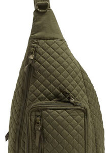 Mochila Cott Sling Reciclada Vera Bradley Climbing Ivy Green