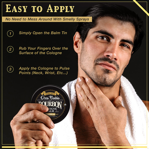 Colônia Sólida Occo Bobbo Bourbon E Sândalo 60ml Para Homens - Imagem 2