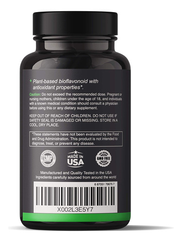 Suplemento Natgrown Quercetina 500mg Com Bromelaína 200mg - Imagem 3