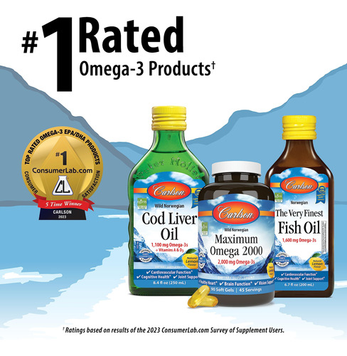 Suplemento Carlson Elite Omega-3 Plus D & K 60+30 Softgel - Imagem 6