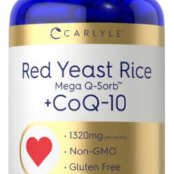 Suplemento De Arroz Vermelho Carlyle Com Coq10 1320mg 180 Cá