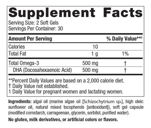 Suplemento Nordic Naturals Vegan Prenatal Dha 60 Softgel - Imagem 2