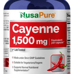 Suplemento De Pimenta Caiena Nusapure 1500 Mg 350 Cápsulas V
