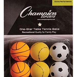 Pacote De Bolas De Tênis De Mesa Champion Sports De 1 Estrel