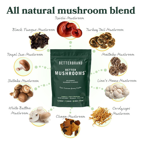 Suplemento Betterbrand Bettermushroom Mushroom Gummies 120c - Imagem 4