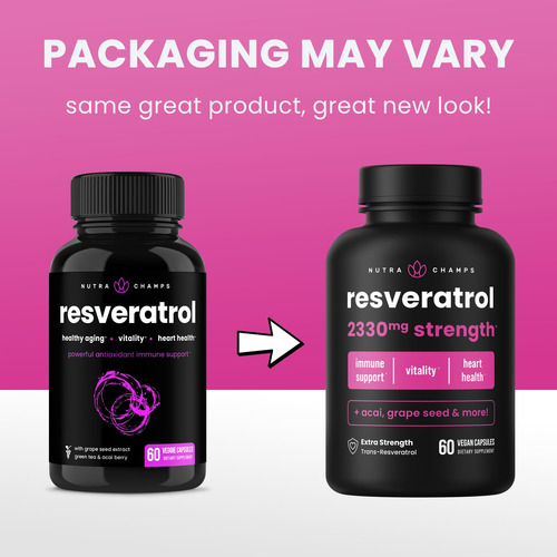 Suplemento Nutrachamps Resveratrol 1400mg Vegan 60 Cápsulas - Imagem 7