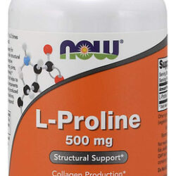 Supplement Now L-prolina 500 Mg Para Produção De Colágeno 12