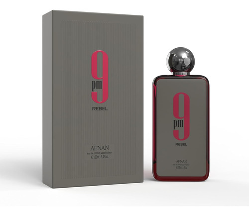 Perfume Afnan 9 Pm Rebel Eau De Parfum 100ml Para Homens E M - Imagem 3